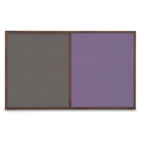 United Visual Products Sliding Door Indoor Enclosed Corkboard, 3 UV9000ACSH-WHITE-CINNABA